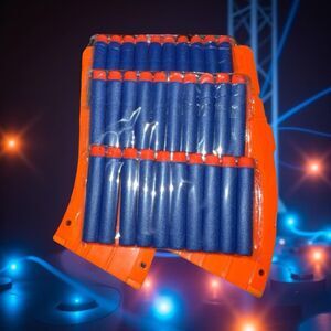 2 Nerf Soft Bullet 10 Round Banana Magazines Elite N-Strike Clips & 32 Bullets